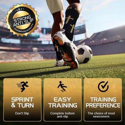 Cross Sock, Unisex Sports Anti-Slip Grip Socks with Rubber Dots for Yoga for Soccer Christian Gift for Sport Football Basketball Tennis Gym